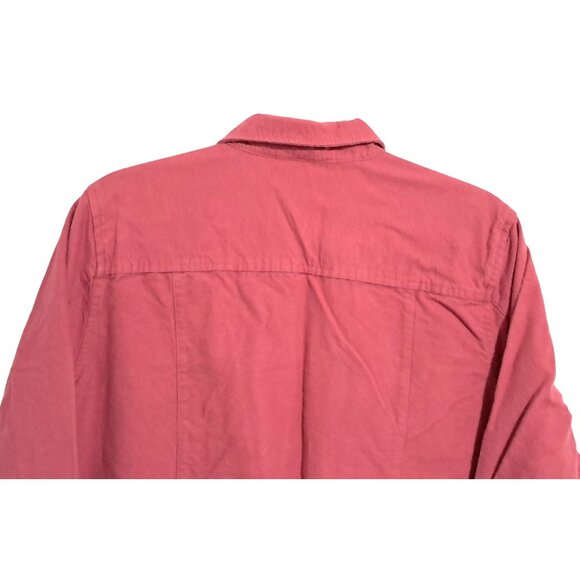 Vintage L.L. Bean Mens Chamois Cloth Shirt XL Salmon Red El Salvado Made Heavy C - Picture 7 of 9